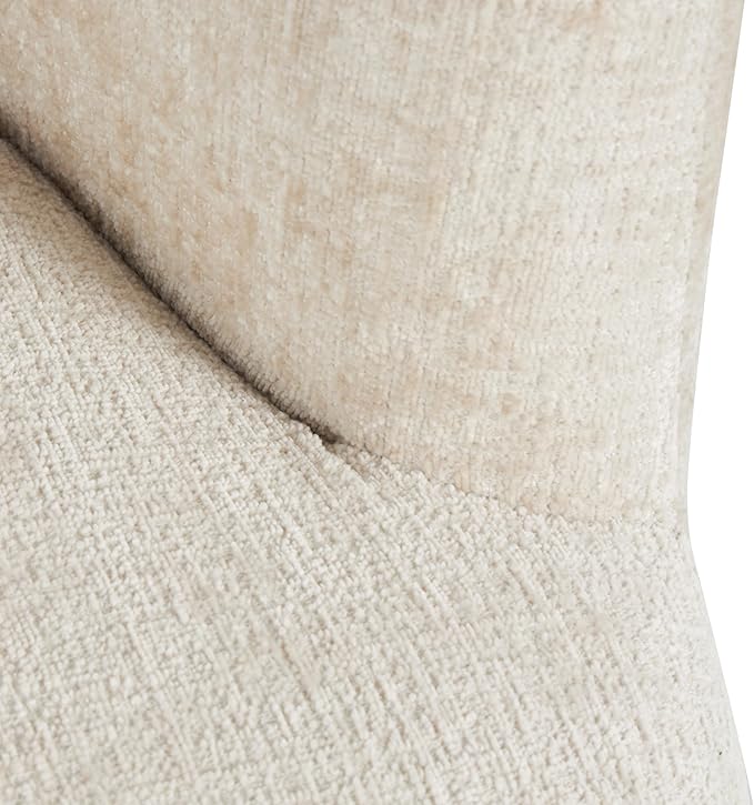 Deco 79 Polyester Living Room Accent Chair Arched Swivel Side Chair Corner Chair 36 x 29 x 29 Beige