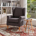 Rovibek High Wingback Chairs with Table - Midcentury Modern Accent Chair for Living Room Upholstered Armchair with Solid Legs Grey Living Room Chairs for Living Room Bedroom Balcony