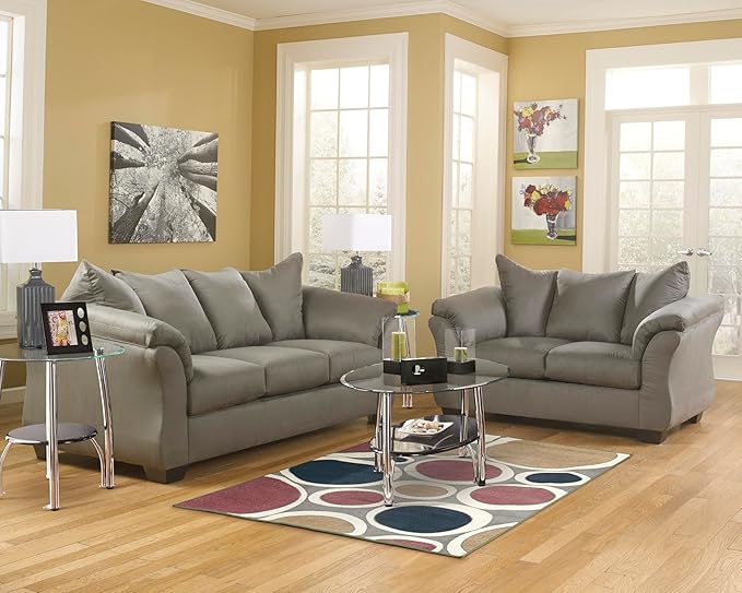 Signature Design by Ashley Darcy Casual Plush Loveseat Grayish Brown