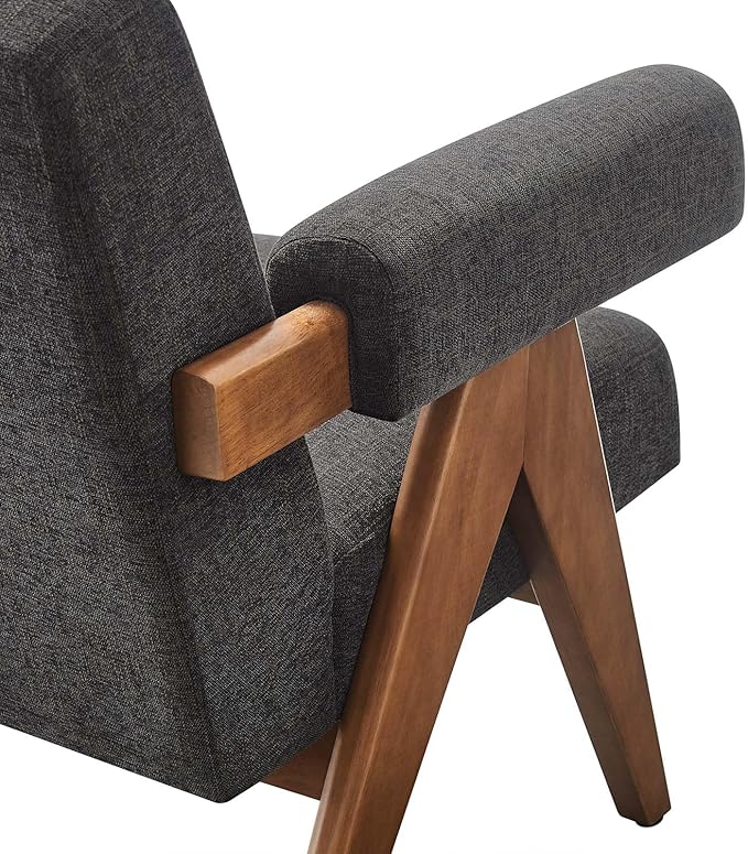 Modway EEI-6503-HDG Lyra Fabric Armchair Dark Gray Fabric