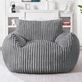 HABUTWAY Comfy Floor Sofa Giant Plush Reading Chair Indoor Cozy Couch with Armrests Oversized Couch Upholstered Boneless Sofa Portable Cloud Couch Accent Chair for Living Room Bedroom(Light Grey)