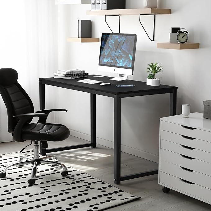SHW 48-Inch Commercial-Grade Office Computer Desk Black