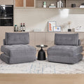 Folding Sofa Bed Convertible Sleeper Chair 33 with Pillow Futon Boneless Couch with Back Support Small Couch for Living Room(Grey Double)