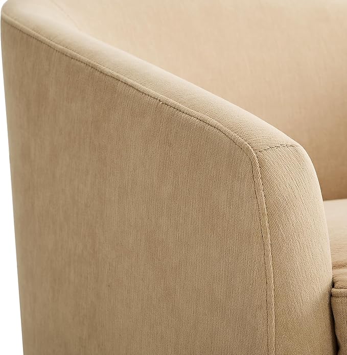 Swivel Barrel Accent Chair Round Chenille Fabric Living Room Arm Chairs Modern Upholstered Comfty Reading Nook Chairs for Bedroom Small Club Armchair Single Sofa Side Chair Coffee