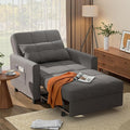 Aiho 34-Inch Sleeper Chair Bed 3-in-1 Convertible Sofa Bed with Adjustable Backrest for Living Room or Apartment (Dark Gray)