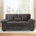 Loveseat Sofa73 Love Seat Couches Living Room Sofa with 3 Pillows Upholstered Comfy Chenille Seat Cushions Bedroom CouchGrey