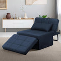 Ainfox Convertible Sofa Bed4-in-1 Multi-Functional Futon Chair Bed Folding &amp No Installation Sofa Couch with Adjustable Backrest Recliner for Living Room Small Spaces and Office(Dark Blue)