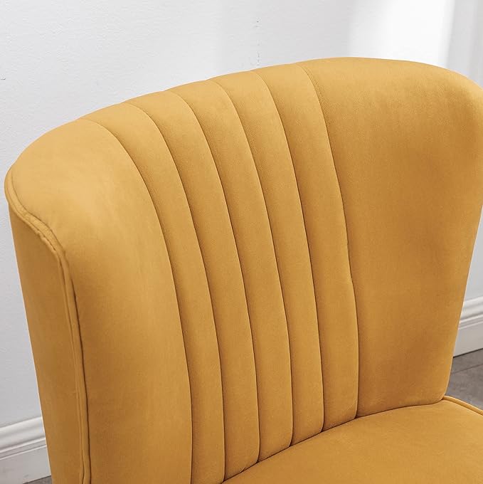 Elon Contemporary Velvet Upholstered Accent Chair Gold