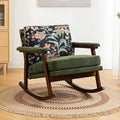 WakZero Accent Chair Comfy Rocking Nursery Armchair Glider Rocker Mid Century Modern Accent Chairs Upholstered for Living Room/Bedroom