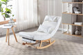 Generic Living Room Comfortable Rocking Chair Living Room Chair White Pu