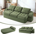 Convertible Sofa Bed3-Seater Boneless Couches for Living Room 2 in 1 Folding CouchFold Out Floor Couch with PillowsCloud Floor LoveseatFloor Futon Sleeper for Living Room Bedroom LoungeGreen