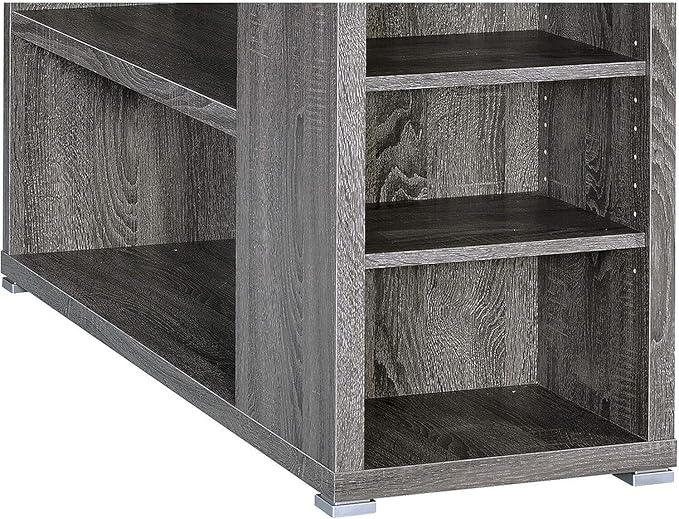 Charm Style Gray Wooden Office Desk 47.25 x 60 x 29.5 Combining Style and Functionality for Study or Home Office Setup