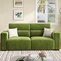 82 Inch Sofa with Extra Deep Seats Oversize Velvet Fabric 2 Seater Sofa for Living RoomModern Couch and Loveseat Comfy Armrests and Seats and Backrests Easy Installation Green