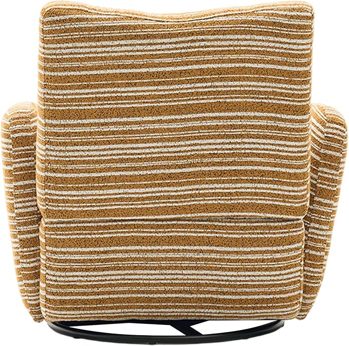 Modern Boucle Upholstered Accent Swivel Barrel ChairLeisure Club Lounge Chair with Sand-Rimmed Fabric and Metal Bracket for Living Room Bedroom Home Office (Mustard Yellow Boucle)