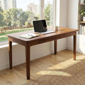 47 Executive Computer Desk with Smooth Drawers Walnut - 24 Deep Modern Minimalist Dual-Monitor Workstation Heavy-Duty