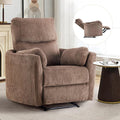 Furnimart Oversized Manual Recliner Chair for Adults 30 Extra-Wide Corduroy Recliner with Chunky Cushion High Back &amp Padded Armrests Comfy Chair for Living Room Bedroom Home Heater(Brown)