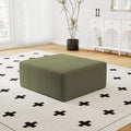 27 Sofa Ottoman Corduroy Upholstered Deep Seat Comfy Cloud Couch with Movable Ottoman DIY Combination No Assembly Required Green