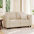 Belffin Corduroy Loveseat Luxury Modular Love Seat with Storage Modern Couch for Living Room Beige