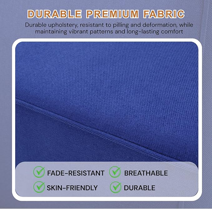 50'' Loveseat Sofa Modern Two-Seater Compact Upholstered Sofa for Small Space Bedroom Hallway Bench Royal Blue.