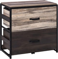 Office File Cabinet with 2 Large Drawers and Adjustable Metal Hanging Bars for A4 Files Small Filing Cabinets Under Desk StorageMulticolor