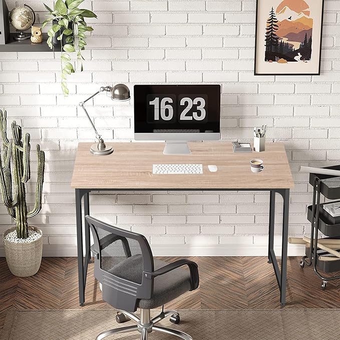 YRLLENSDAN 39 ”Computer Desk Small Space Home Gaming Desk Modern Simple Style Corner Desk Wooden Writing Desks Study Table for Office BedroomNature