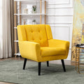 Modern Soft Velvet Material Ergonomics Accent Chair Living Room Chair Bedroom Chair Home Chair with Black Legs for Indoor Home