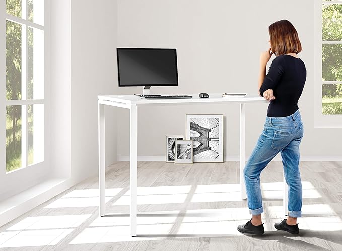 OSP Home Furnishings Prado Home Office Writing Desk 60 Inches Wide x 42 Inches High White