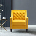 Accent Armchair Living Room Chair with Nailheads and Solid Wood Legs
