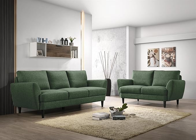 Porter Designs Burnside Contemporary Upholstered Sofa - Green