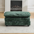 Ottoman for Modular Sectional Sofa Deep Seat Ottoman for Living Room Bedroom and Entrance (Green)