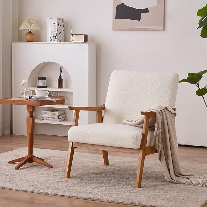 Waiting Room Chairs - Office Guest Chairs &amp Reception Chairs Waiting Room Sofa Chair for Airport Clinic Bank Accent Chair Living Room Chairs Guest Reception Chairs (Creamy-White) 70 x 81 x 84C