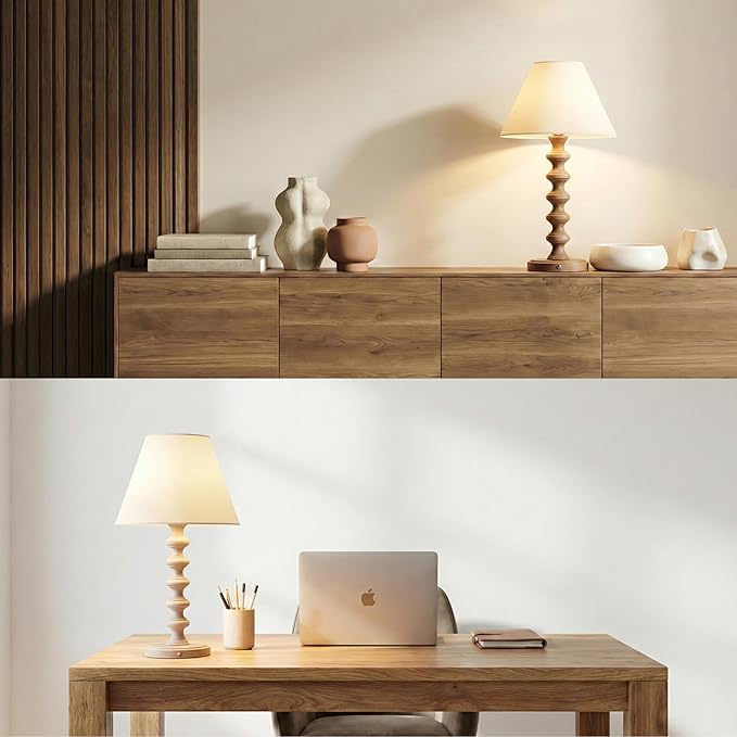 O'Bright Ember Rechargeable Table Lamp (Charcoal-Washed_Baluster)