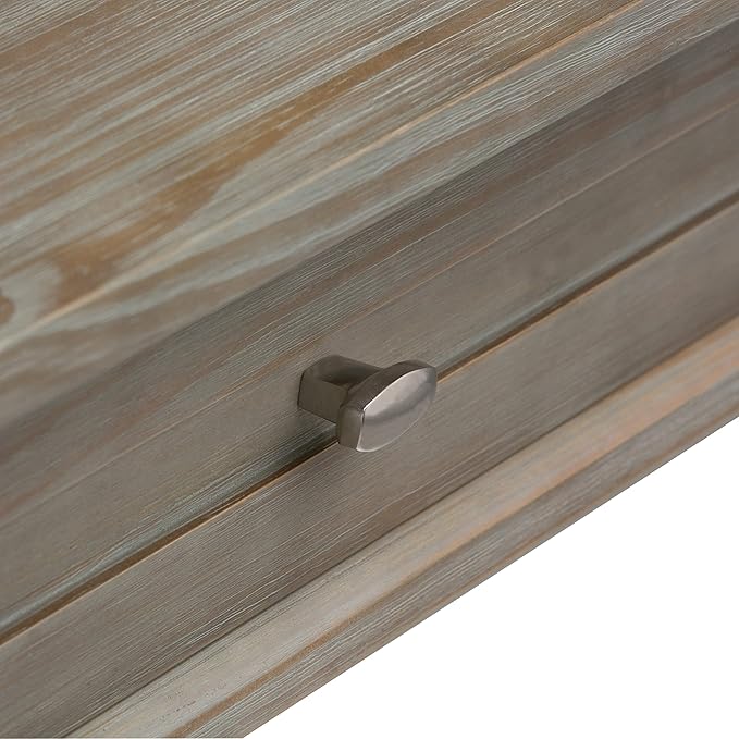 SIMPLIHOME Warm Shaker Desk - 48 Inch Wide Solid Wood Writing Desk in Distressed Grey Transitional Home Office Computer Table for Workspace or Study with Flip-Down Keyboard Tray and 2 Drawers