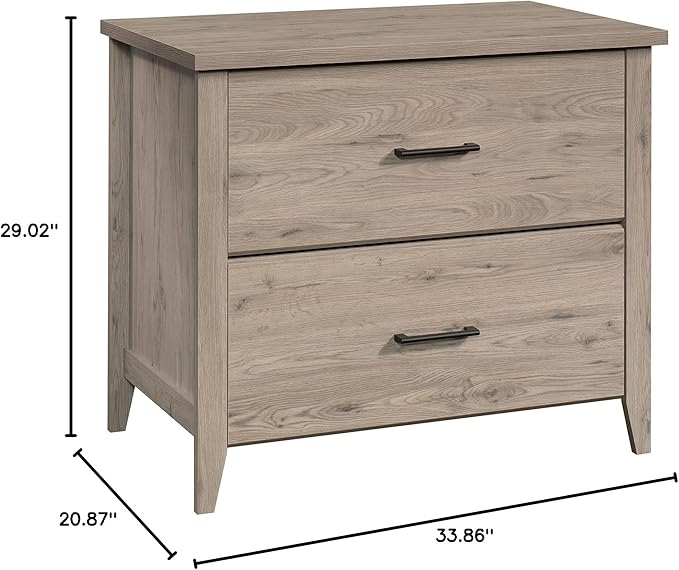 2 Drawer Small File Cabinet with Lock Modern Furniture Under Desk Locking Storage Drawers Organizer Engineered Wood Filing Cabinets for Home OfficeBrown