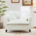 ERYE Living Room Accent Chair Modern Corduroy Upholstered Chair Wider Seat Cushion Leisure Armchair W/2 Pillows and Removable Cover for Home ApartmentBedroomOffice