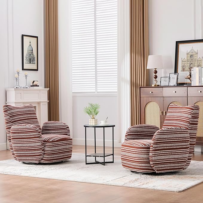ERYE 360° Swivel Chair Modern Leisure Swivel Armchair for Living Room Bedroom