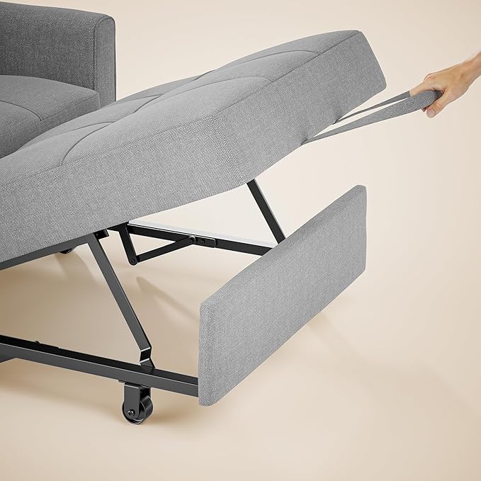 Gizoon Sofa Bed Chair 3 in 1 Convertible Pullout Single Sleeper Chair Bed with Adjustable Backrest Spacious Multifunctional Sofa Couches for Living Room Bedroom Apartment