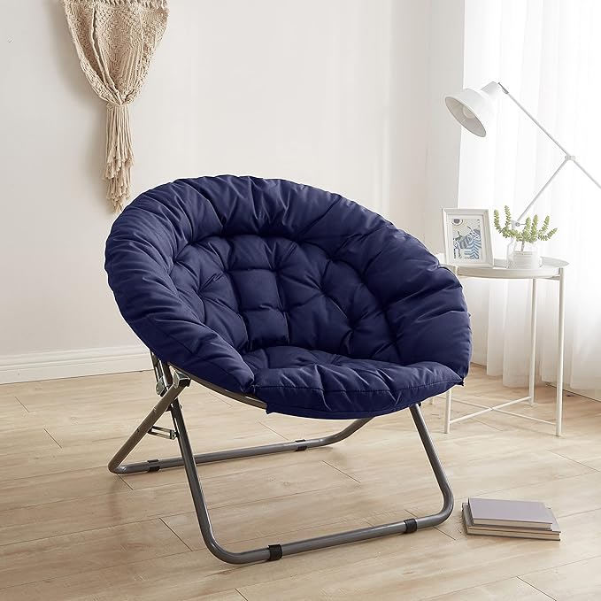 Urban Lifestyle Oversized Polycanvas Saucer Chair Navy