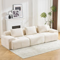 120.5 Modular Sectional Sofa Chenille Upholstered Boneless Couch Modern Deep Seat Cloud Sectional Couches for Living Room Oversized 3 Seater Couch No Assembly Beige