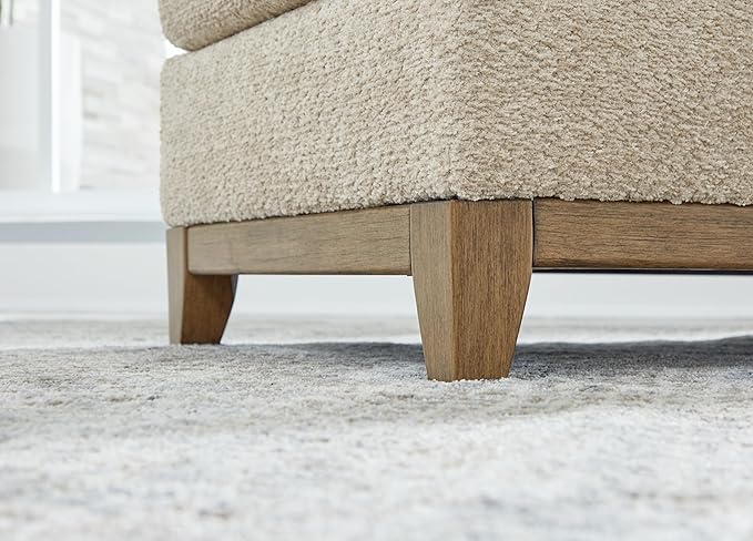 Signature Design by Ashley Parklynn Classic Upholstered Oversized Chair with 1 Accent Pillow Beige