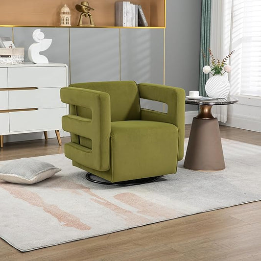 House Hold Upholstered Tufted Living Room Chair Textured Velvet Fabric Accent Chair with Metal Stand