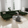 3 Sets 69 Futon Sofa Bed 4 in 1 Multi-Function Couch Sleeper with Adjustable Backrest Modern Convertible Futon Recliner Small Loveseat for Living Room Plush Green