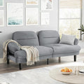 79” Futon Sofa Bed Sleeper Sofa Convertible Sofa Bed with Adjustable Backrest and Armrests Luxury Velvet Cloud Loveseat Convertible Recliner Sleeper Sofa for Living Room Bedroom Apartment Green