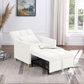 Convertible Sleeper Sofa Chair Bed3-in-1 Sleeper Chair Bed with PillowPull Out Single Armchair Sofa Bed with Adjustable Backrest Multi-Functiona Lounge Chair for Living Room（Beige）