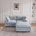 JACH 78.74 Love Seat Sectional Couches Convertable Modular Sofa with Chaise Ottoman Modern Deep Seat Couch Sofa Covers Washable Minimalist Plush Sofas for Living Room Apartment Light Grey