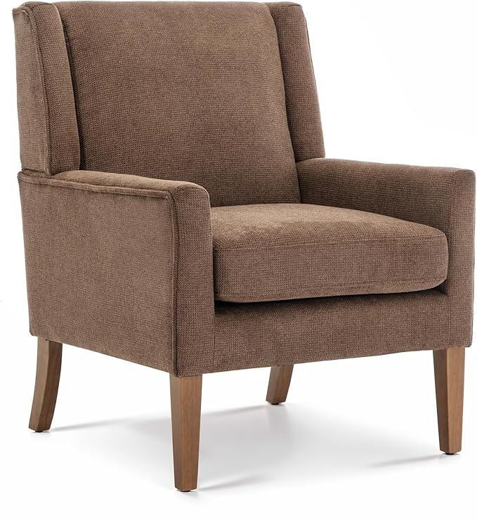 Accent Chairs for Living Room Mid-Century Wooden Fabric Living Room Chairs Arm Chair Side Chairs for Living Room Bedroom Reading Nook