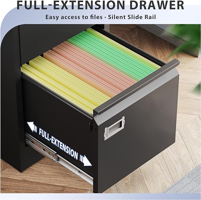 4 Drawer File Cabinet Filing Cabinets for Home Office Metal Vertical File Storage Cabinet with Lock Locking File Cabinet for A4 Legal/Letter 15 W x 17.7 D x 50.1 H Assembly Required