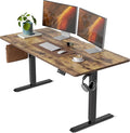 CubiCubi 63 x 28 Large Standing Desk Height Adjustable Electric Computer Desk 28 Deep Desktop Sit Stand up Home Office Workstations with 4 Preset Heights Rustic Brown
