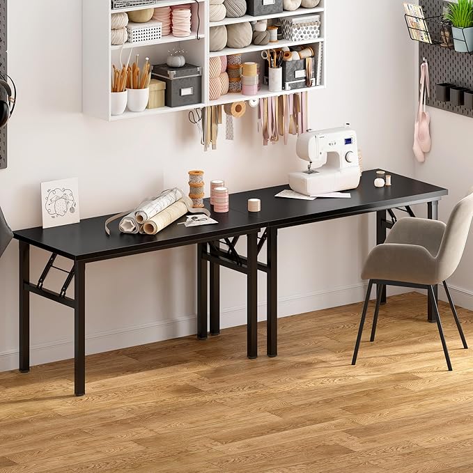 Need Home Office Desk 47 inch - No Assembly Folding Computer Table with BIFMA CertificationComputer Table Workstation Perfect for Teens/Office/Home
