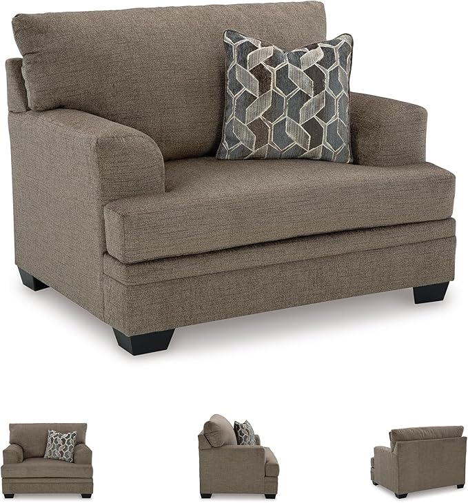 Signature Design by Ashley Stonemeade Contemporary Upholstered Oversized Chair with Reversible Cushion Gray
